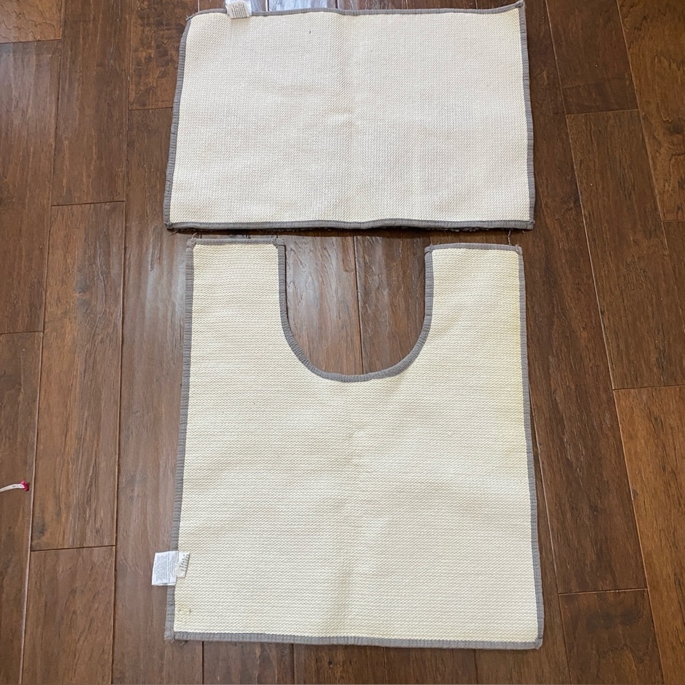 2 pc Gray Bathroom Rug / Mat Set - Picture 9 of 9